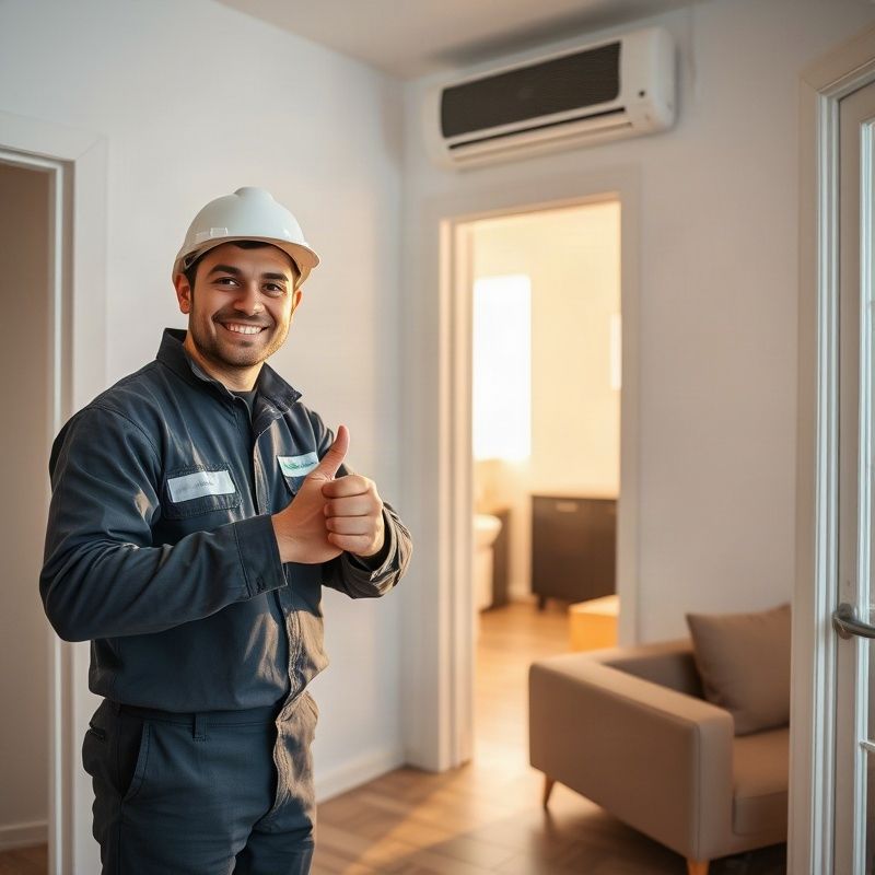 Técnico de Rionegropower sonriendo tras completar una instalación